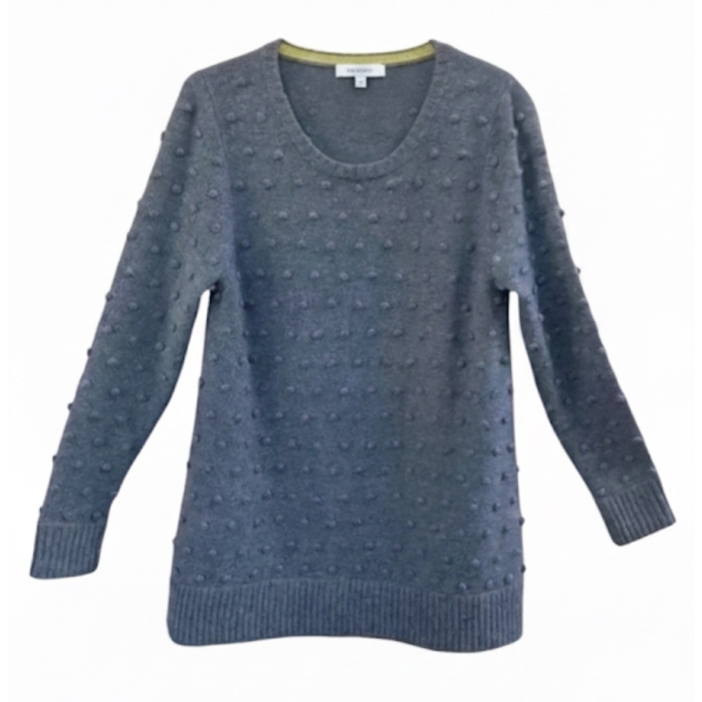 Lisa Perry Wool/Cashmere Blend Gray "Pom Pom"
Sweater Large Excellent Condition!